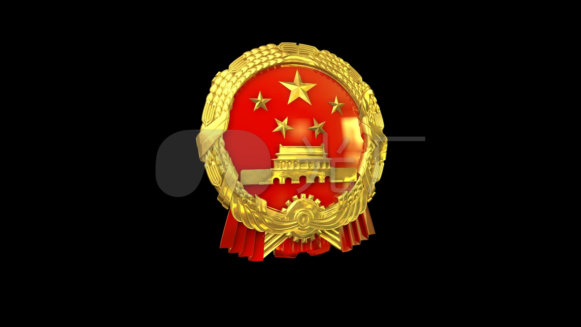 国徽无缝旋转01_1920x1080_高清视频素材下载(编号:2603383)_影视包装