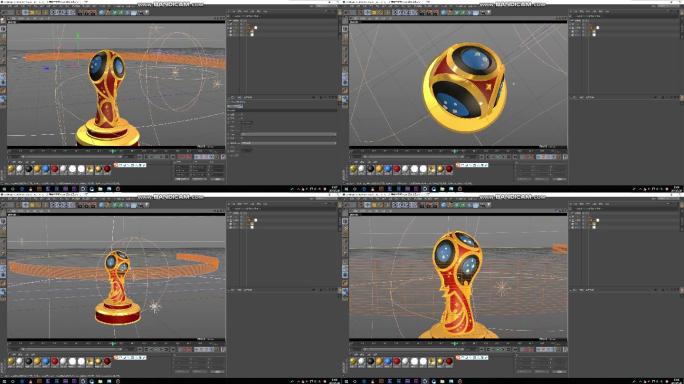 2018足球世界杯LOGO（C4D模型）