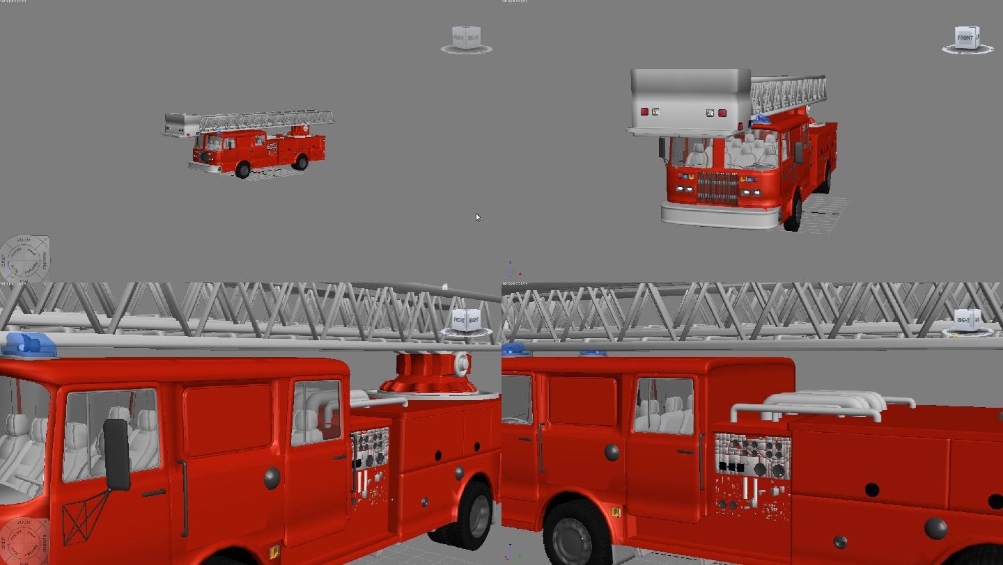 消防高空作业车-max源文件（含材质）