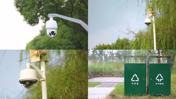 景区环境探头摄像头监控监测分类垃圾桶