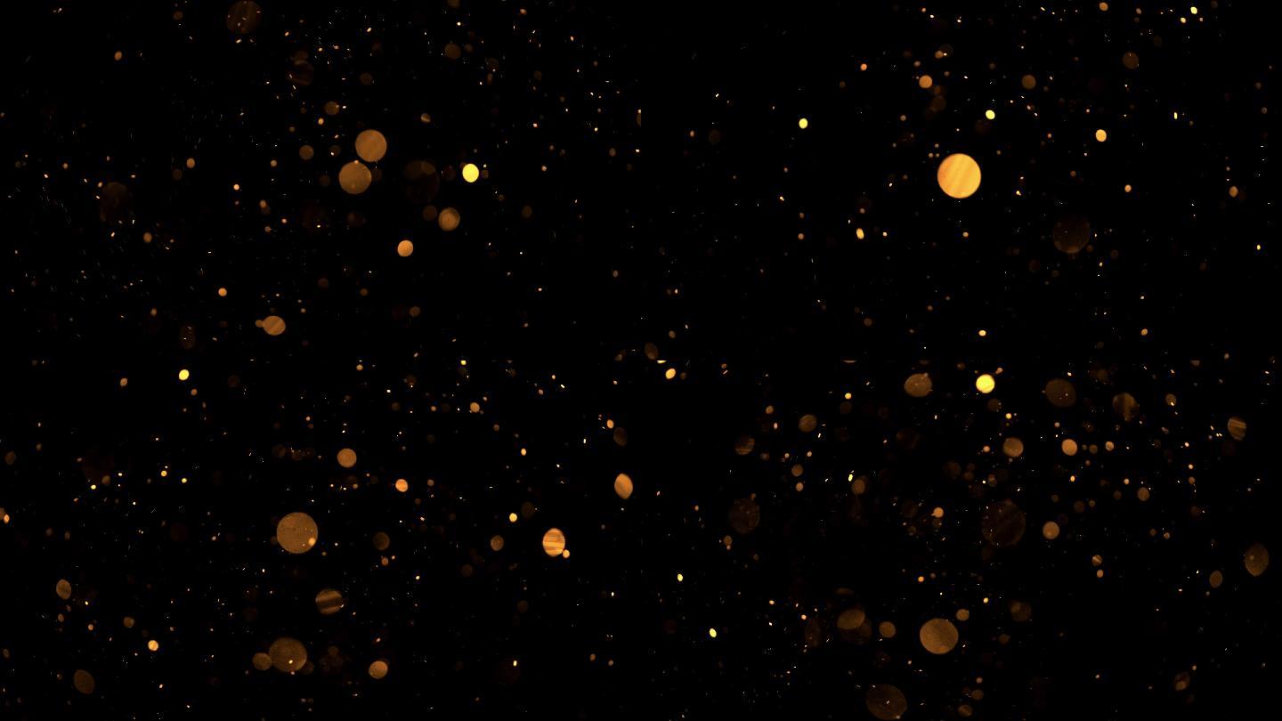 视频素材4K绚丽金色粒子