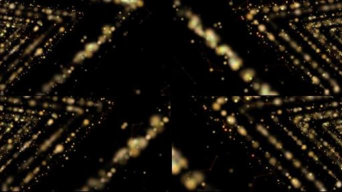 大气金色粒子空间感背景图文AE模板