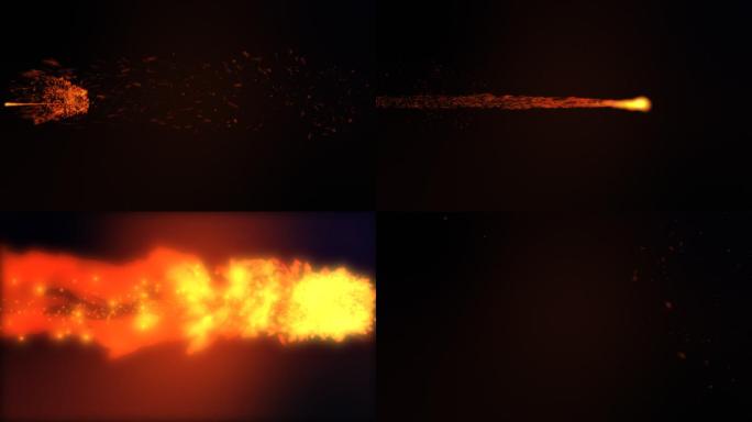 大气火花粒子移动爆发