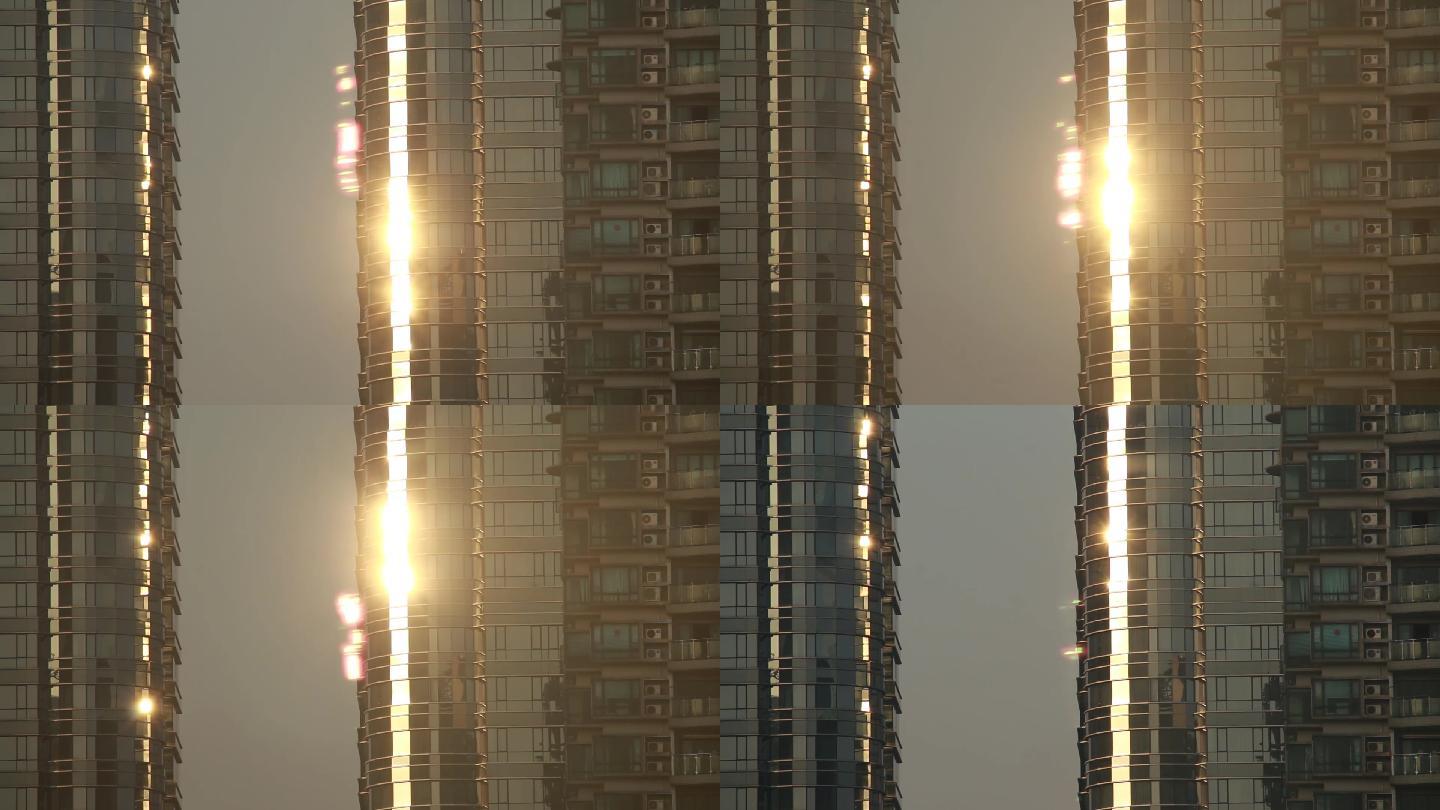 广州夏天玻璃幕墙外的光影20180528