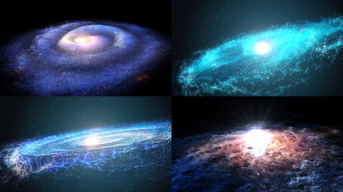 八款唯美星空星云粒子银河系AE模板