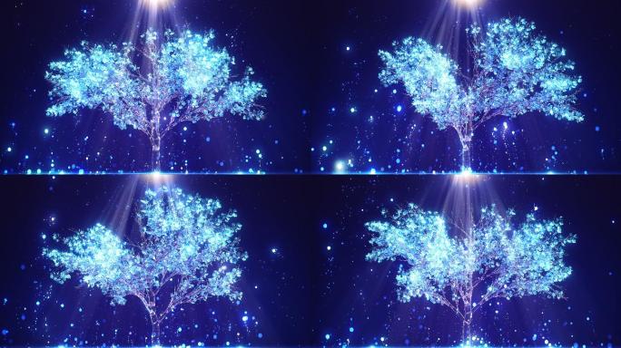 【原创】唯美梦幻冰雪节水晶树