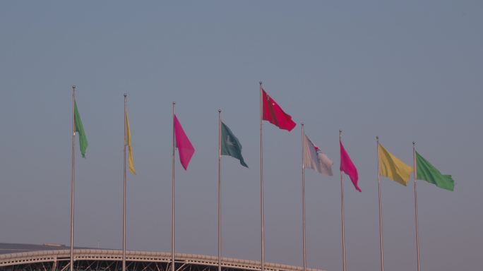 济南遥墙机场标志牌示旗帜稳定器拍摄7