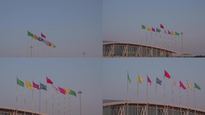 济南遥墙机场标志牌示旗帜稳定器拍摄6
