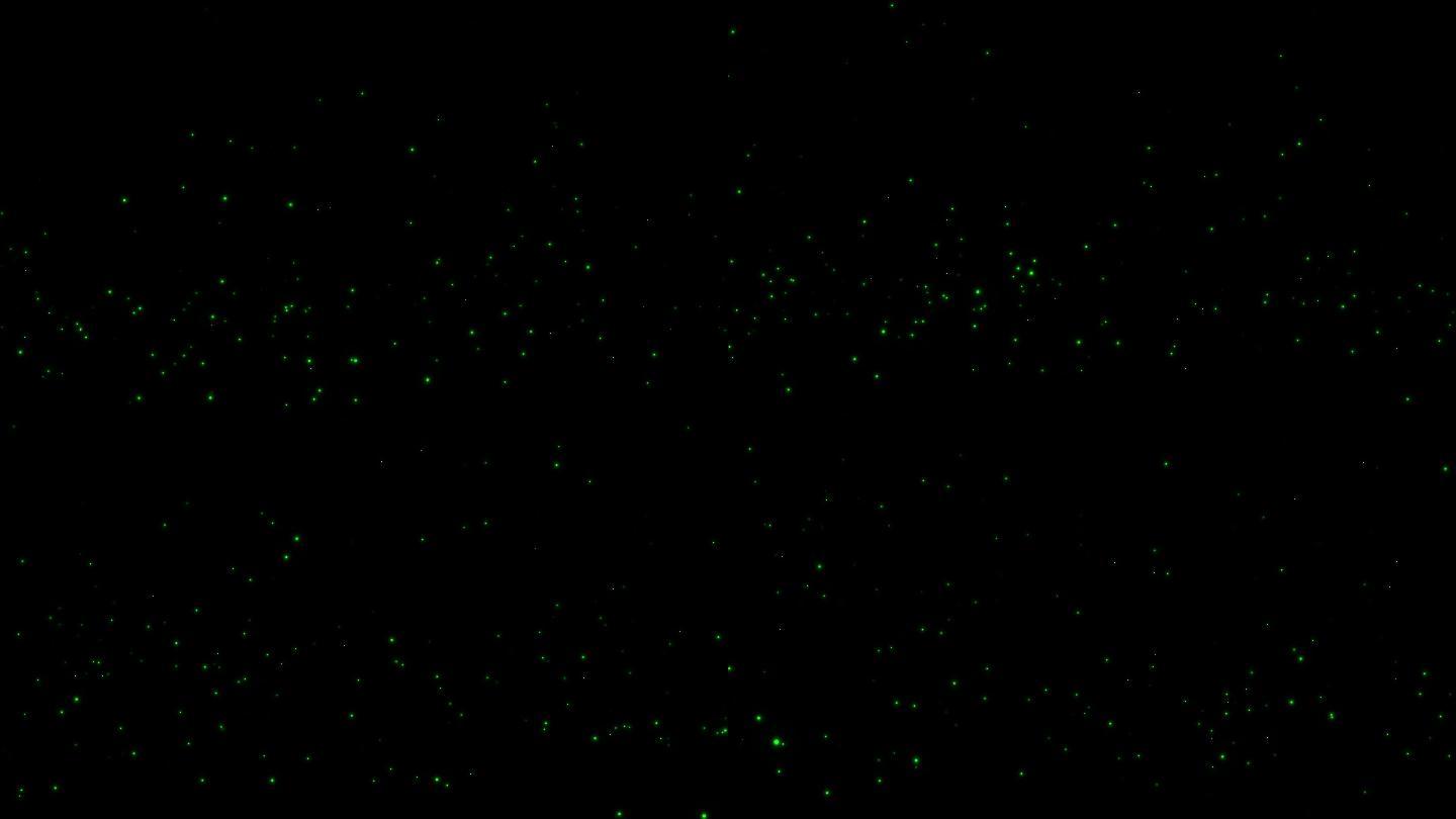 AE绿色萤火虫夜空中飞翔