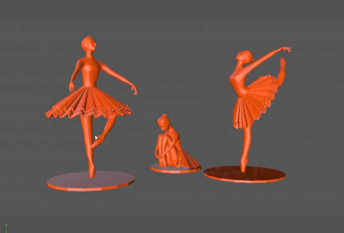 芭蕾舞女孩跳舞3DC4D模型