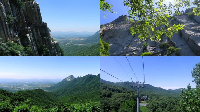 河南嵩山少林寺景区索道风光