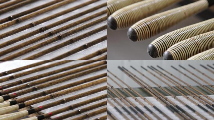 生产鱼竿工厂视频拍摄