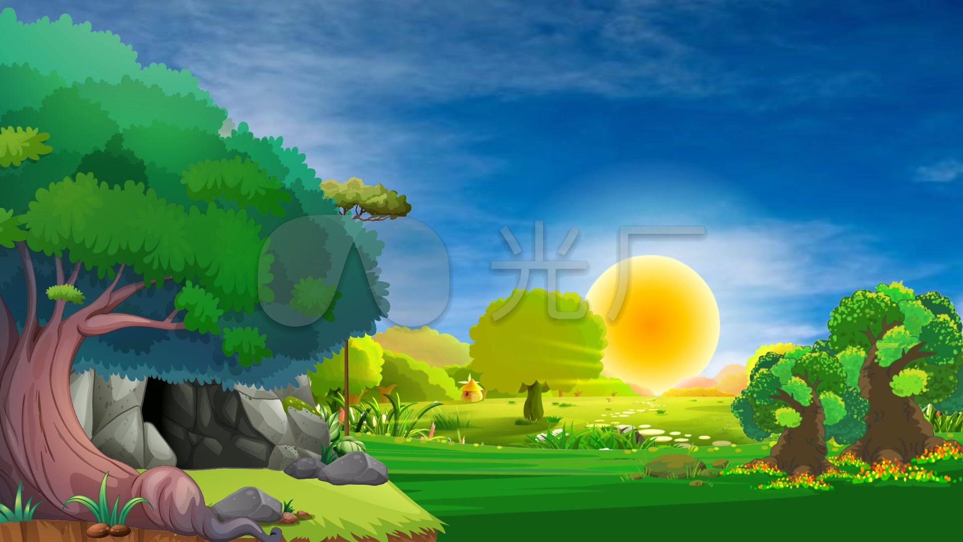 视频素材 舞台背景 场景背景 配乐成品美丽的花纹儿童童话剧 来自视频