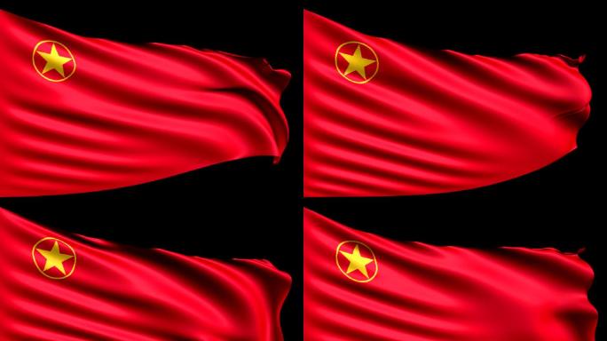 共青团旗帜飘扬