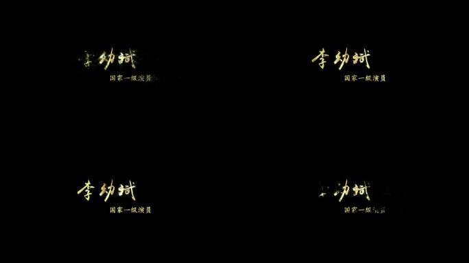 大气金字字幕人名字幕AE模板