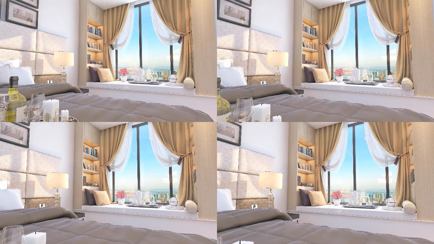 3d动画-卧室飘窗