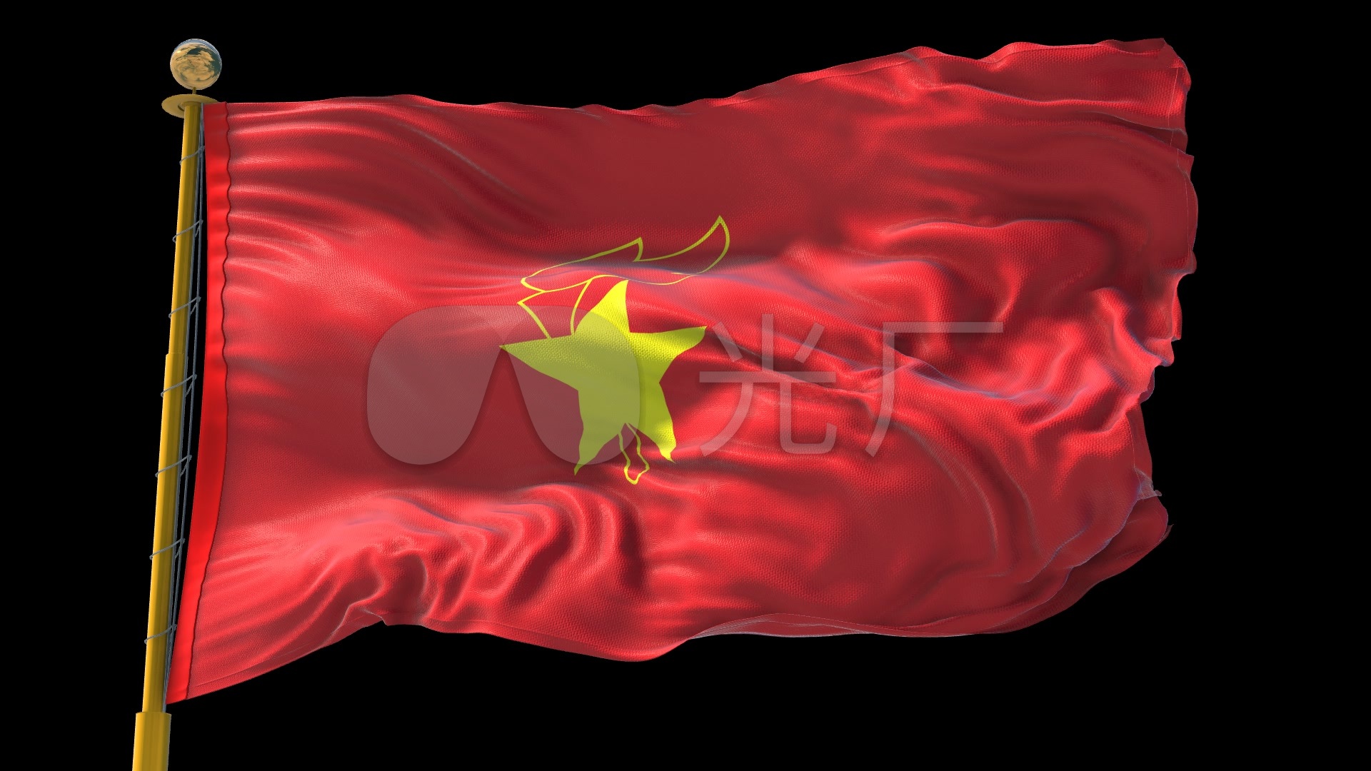 中国少年先锋队队旗_1920x1080_高清视频素材下载(编号:2703328)_影视