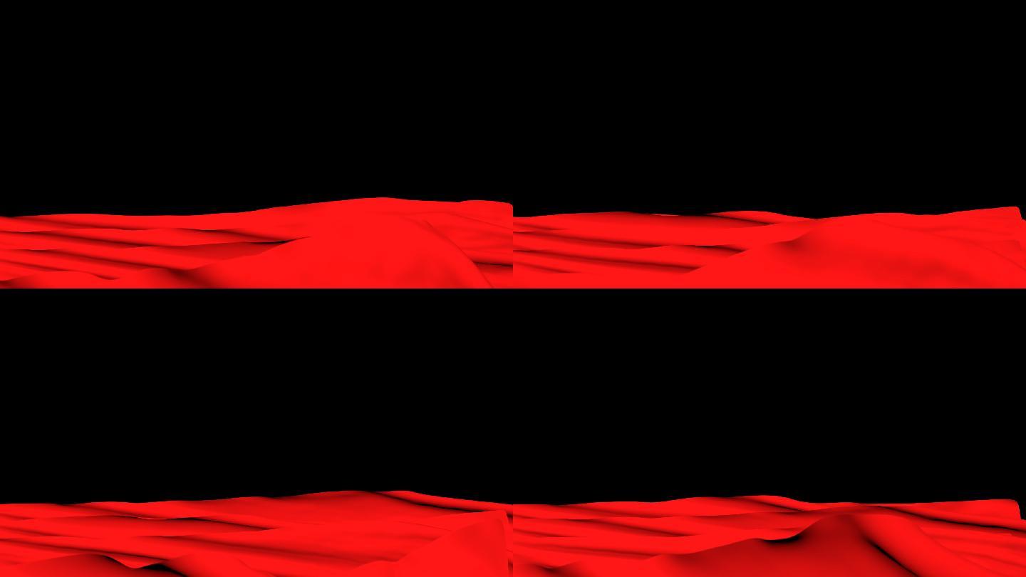原创C4D四层红布遮罩无缝循环