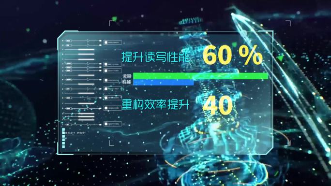 AE模板-读取性能科技图片文字科技云