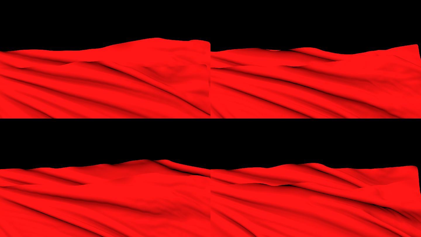 原创C4D两层红布遮罩无缝循环