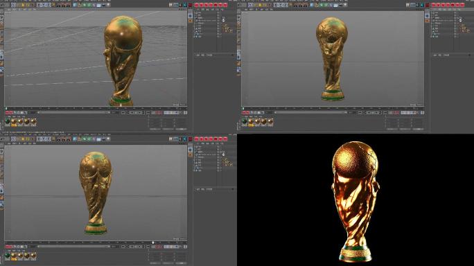 大力神杯FIFA世界杯奖杯3D建模模型
