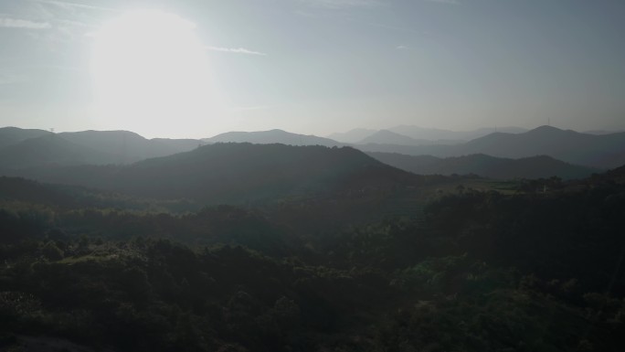 山水风光群山环绕航拍