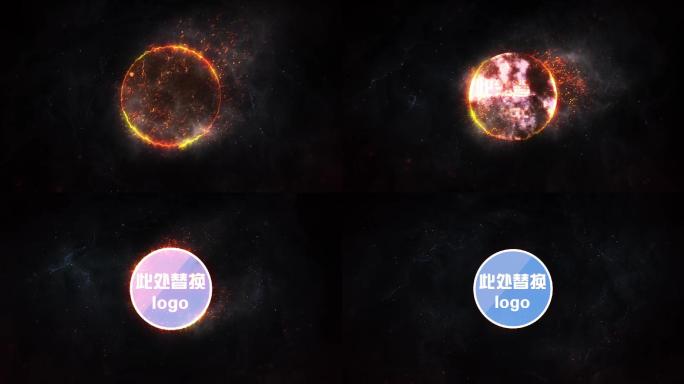 火焰燃烧logoAE模板