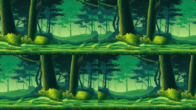 卡通童话森林背景视频