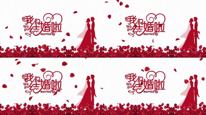 A02玫瑰花瓣浪漫婚礼通用视频素材