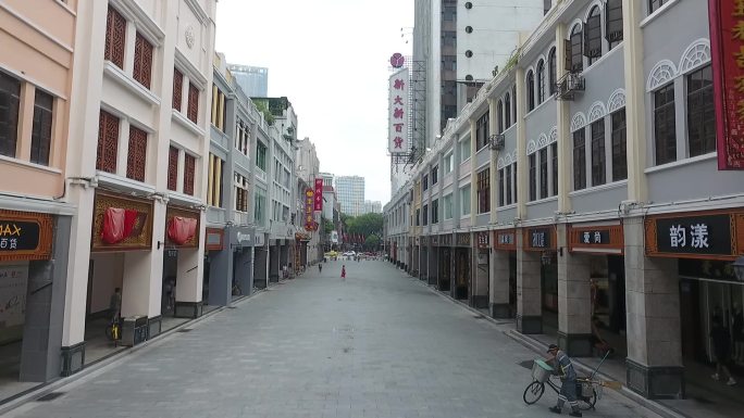 航拍广州市北京路古城建筑旅游资源