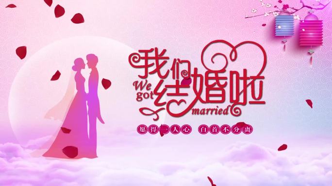 D02紫色浪漫婚礼结婚通用视频素材