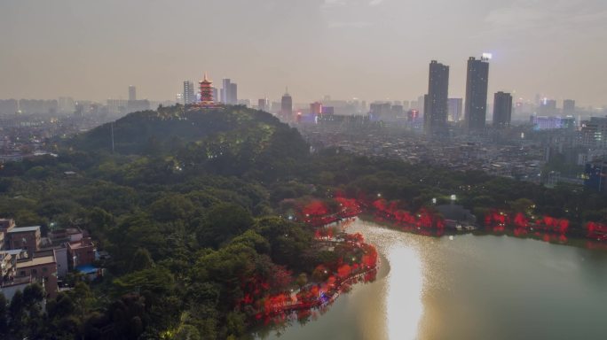 日转夜航拍延时——魁星阁