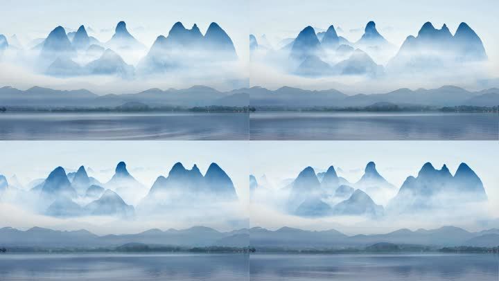 水墨山水画 19x1080 高清视频素材下载 编号 舞台背景 Vj师网www Vjshi Com