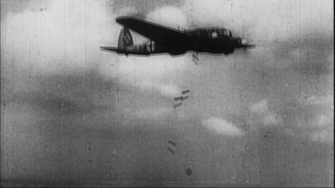 二战时期飞机轰炸视频素材