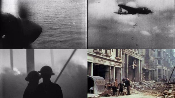 二战时期飞机轰炸视频素材