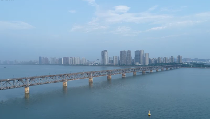 钱塘江六和塔钱塘江大桥航拍4K素材