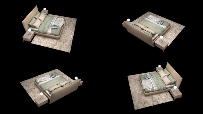 3D床旋转动画