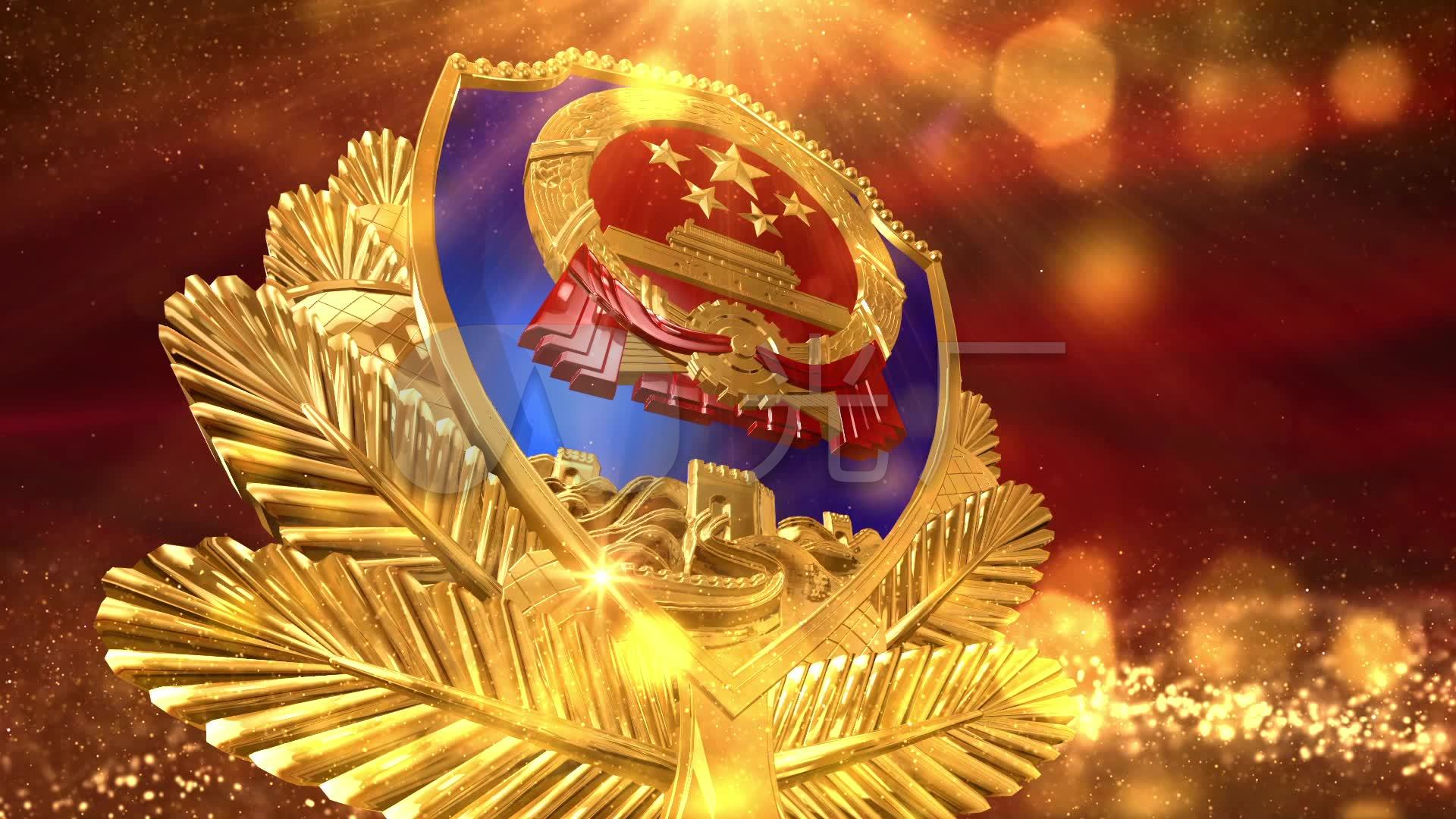 大气公安警察交警警徽片头ae模版