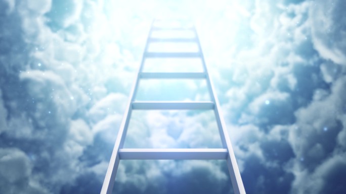 基督教天堂梯子循环视频背景