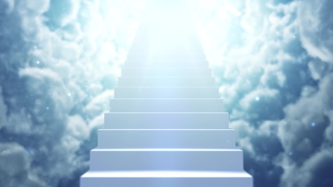 基督教天堂楼梯循环视频背景