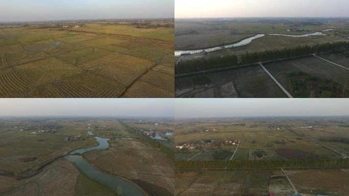 航拍农田丰收水利灌溉2K视频