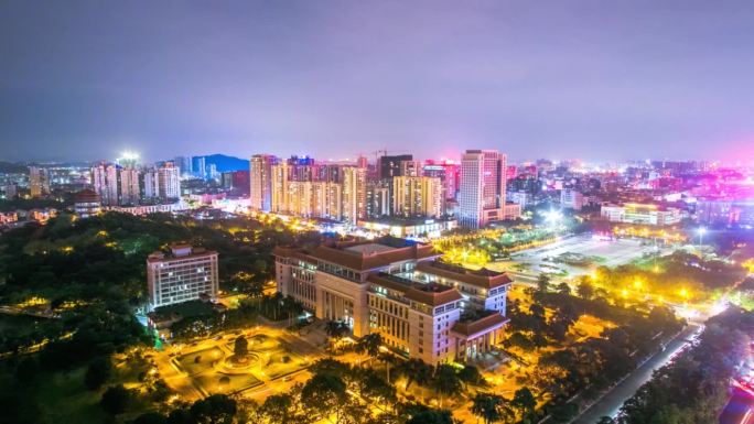 东莞长安城市夜景延时摄影