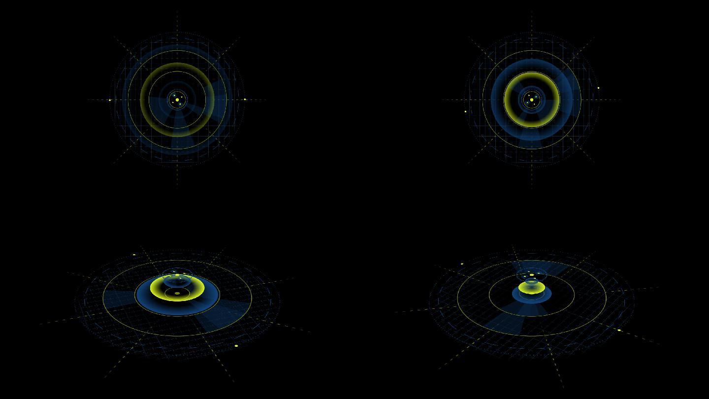 HUD圆形发散科技元素
