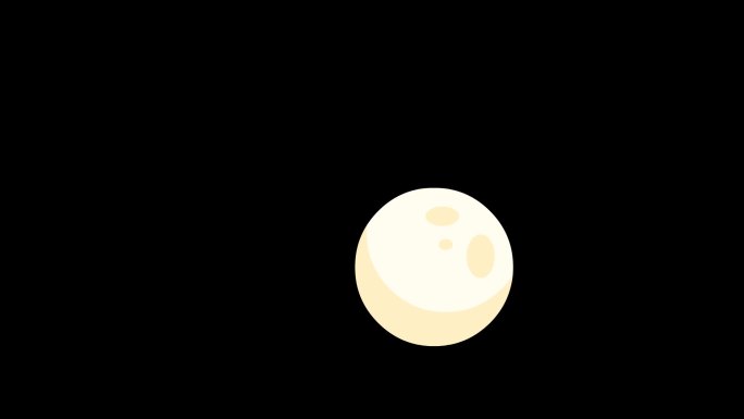 卡通月亮月球动态循环带通道