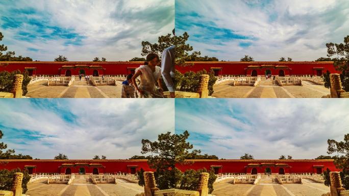 太庙公园延时摄影视频城墙素材4K