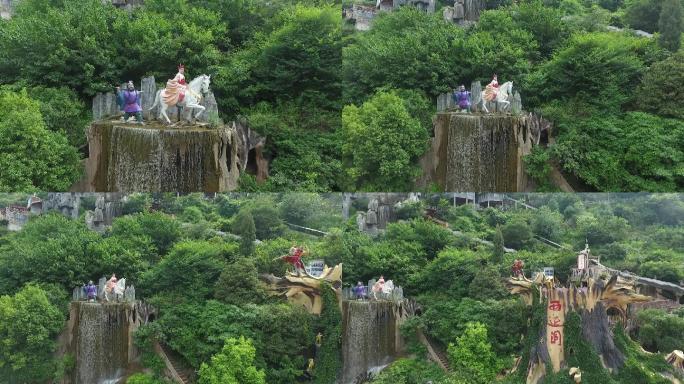 昆明西游洞航拍旅游风景