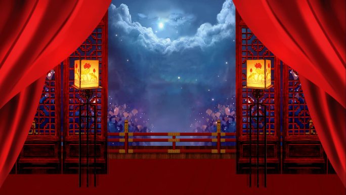 中国风戏曲舞台背景-会声会影模板