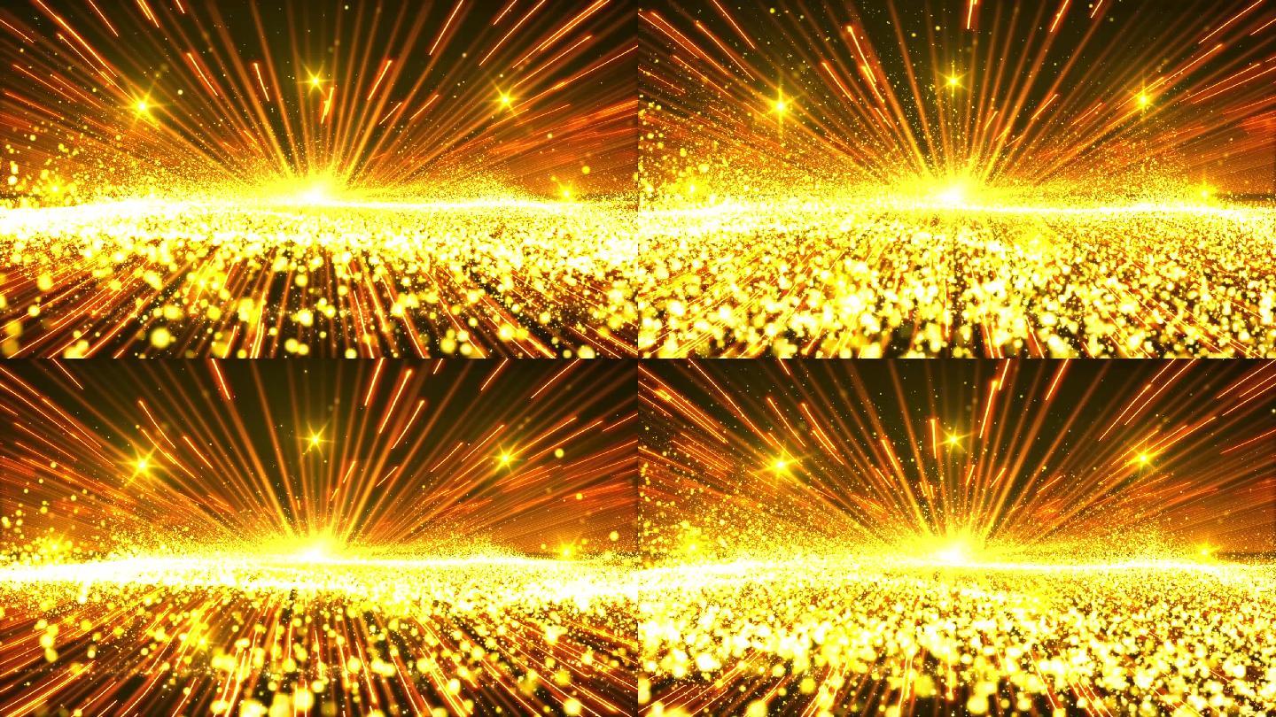 舞台歌曲晚会金色粒子LED背景