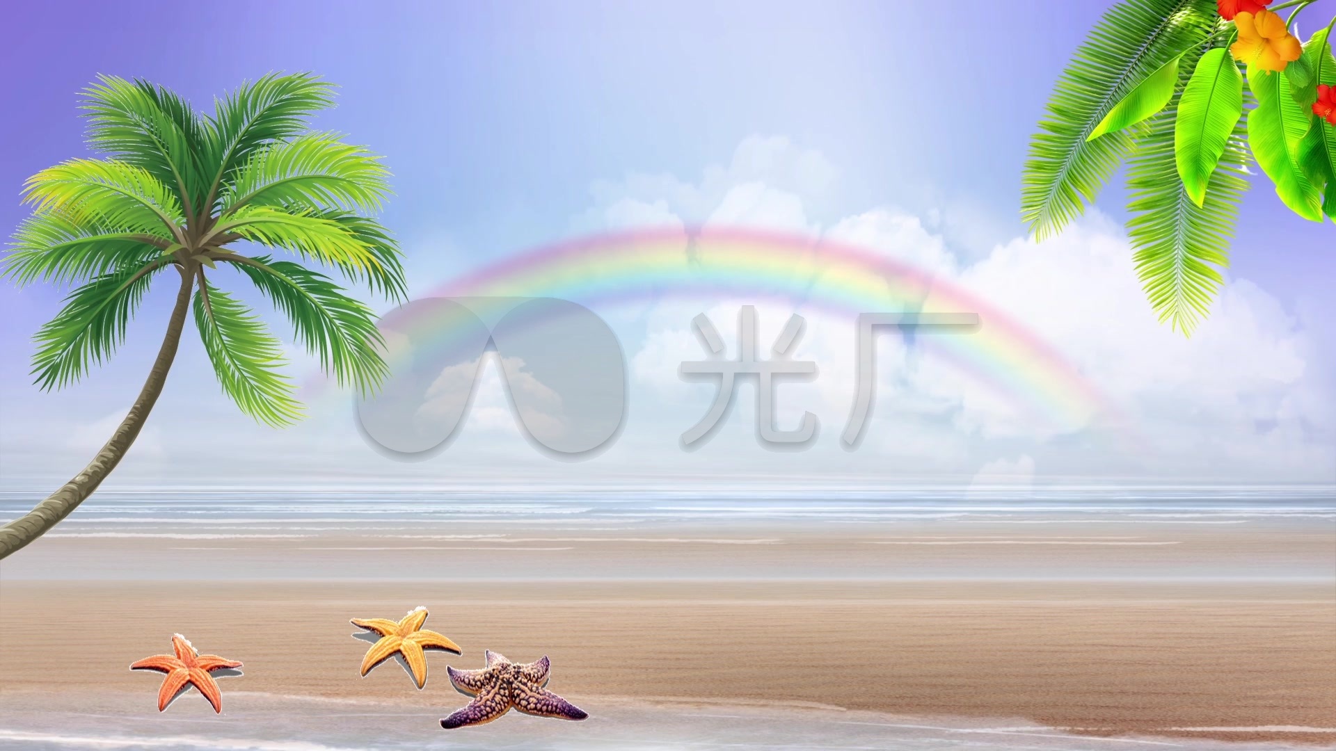 海边彩虹高清精选图片 | 犀牛图片网
