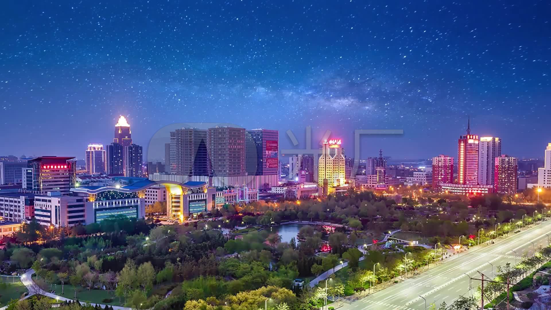 淄博楊寨塔淄博夜景_1920x1080_高清視頻素材下載(編號:2776493)_實拍